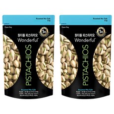 Wonderful PISTACHIOS 帶殼無鹽開心果, 300g, 2包