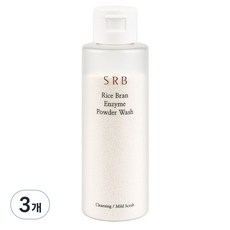 SRB 쌀뜨물 미강 효소 세안제 클렌징 파우더, 70g, 3개
