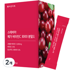 자연지애 스테비아 메가비타민C 3000 분말 스틱 30p, 165g, 2개