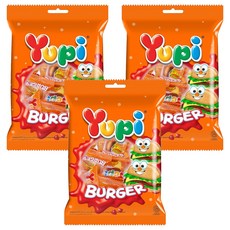 Yupi 呦皮 漢堡QQ糖, 可愛食物造型軟糖, 84g, 3包
