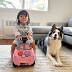 RADIO FLYER 幼兒用復古嬰兒車蹦蹦車, 粉色, 1個