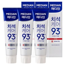 메디안 국내 제조 치석케어 화이트 치약, 120g, 3개