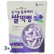 맛있는풍경 유기농 블루베리 쌀떡뻥, 3개, 블루베리맛, 25g