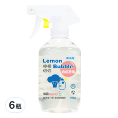 清淨海 檸檬泡泡 奶瓶蔬果清潔噴霧, 400g, 6瓶