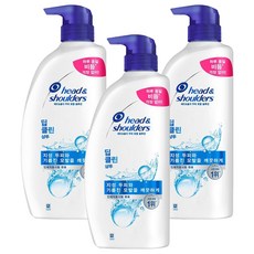 헤드앤숄더 딥 클린 샴푸, 850ml, 3개