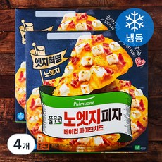 풀무원 노엣지 피자 베이컨 파이브치즈 (냉동), 376g, 4개