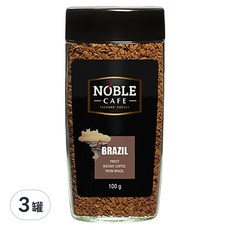 NOBLE 皇家 單品咖啡粉 巴西, 100克 冷凍乾燥咖啡, 乾燥咖啡, 100g, 3罐