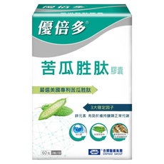Sinphar 杏輝醫藥 YouBest 優倍多 苦瓜胜肽膠囊, 60粒/盒, 專利苦瓜胜肽, 含鋅, 秋葵萃取物, 墨角藻膠, 60顆, 1盒