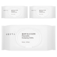 생활공작소 물걸레 청소포 24매, 3개