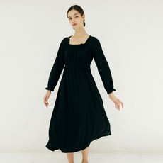  테라우드 여성용 피치기모 세레니티 스퀘어 긴팔 원피스 잠옷  상품 이미지