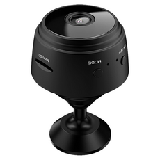 ANTIAN A9 家用高清夜視攝像頭 1080P高畫質遠端攝像鏡頭 監視器 監控攝像機 視訊網路錄像頭, 100g, 黑色, 761AT1CD3-BK, 1個