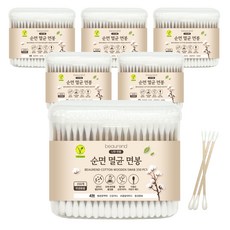 뷰렌드 비건 멸균 나무 면봉, 350개입, 6개