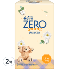 순수한면 제로 영 롱 팬티라이너, 40개입, 2개