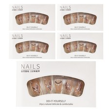 理享家 立體美甲貼片 Set, 24片入/盒, 人魚公主, 5組, LZ092