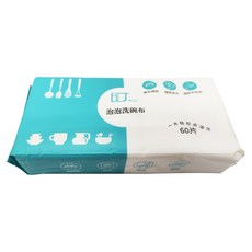BDJ 保洁 洗碗精濕紙巾, 60片, 泡沫洗碗布, 60張, 3包