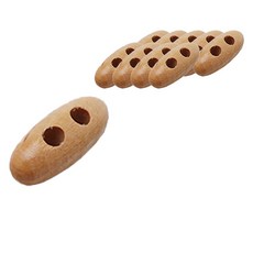 동대문단추왕 떡볶이 총알 우드 단추 30mm, 원색, 10개 원색, 10개