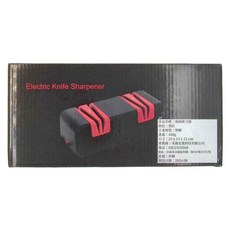 禾統 智能電動磨刀機, 110V 電動磨刀器, 四合一設計, 刀剪兩用, 25 x 13 x 12cm, 黑紅色, 1個