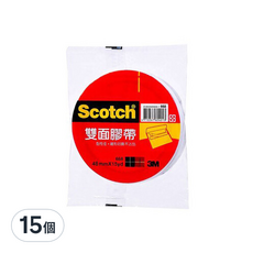 3M Scotch 雙面膠帶, 48mmx15yd, 668, 15個