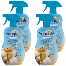 Snuggle 熊寶貝 衣物清新噴霧 柔和棉花香, 470ml, 4瓶