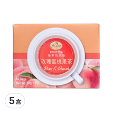Magnet 曼寧 玫瑰蜜桃水果茶，15包入，不含咖啡因和人工色素，德國花草原料, 15包, 2g, 75包