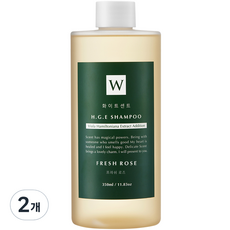 화이트센트 향기좋고 부드러운 고영양 HGE 퍼퓸 샴푸 프레쉬로즈, 350ml, 2개
