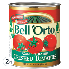 하인즈 벨오또 콘센트레이티드 크러쉬드 토마토 통조림, 3.04kg, 2개