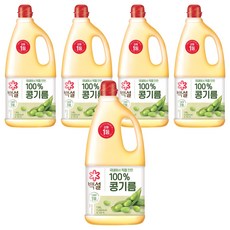 백설 콩기름, 1.8L, 5개 1800ml, 5개