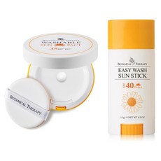 보타니컬테라피 워셔블 썬팩트 유아 선크림 SPF35 PA++ + 이지워시 썬스틱 SPF40 PA+++, 1세트, 15g