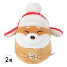 모찌타운 포켓형 양털모자 핫팩인형 붕어빵 시바 12cm, 2개