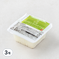 한둘 무농약 인증 콩으로 만든 한끼 두부 부침용, 120g, 3개