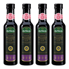 OLITALIA 奧利塔 摩典那巴薩米克醋，義大利原裝原罐進口，經橡木桶熟成, 250ml, 4瓶