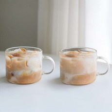 벨르디자인 버츄오 네스프레소 내열유리 머그컵 290ml, 투명, 2개 투명, 2개