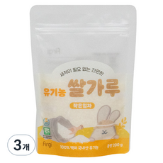 퍼기 유기농 이유식 쌀가루 작은입자, 200g, 3개