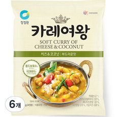카레여왕 청정원 치즈 앤 코코넛, 108g, 6개