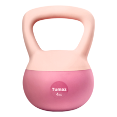 Tumaz 月熊 軟式壺鈴, 4KG, PVC軟皮外層, 粉色, 1個