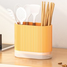 홈즈픽 걸이형 물빠짐 수저통, 오렌지, 1개