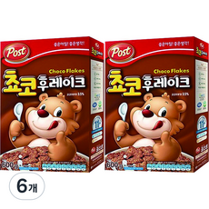 동서 포스트 쵸코후레이크 시리얼, 600g, 6개