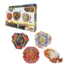 BEYBLADE 爆烈世代 DB B-191 危機貝利亞豪華對戰組，內含三款陀螺，首款搭載內藏培林的發射器, 1盒