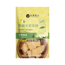 台灣茶人 熊鑽水果茶磚 芭樂檸檬, 獨立分裝 冷熱皆宜 多種吃法, 20g, 7顆, 1袋