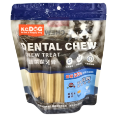 K.C.DOG 開心狗 蔬菜六角潔牙骨 (高鈣+起司), 天然素材, 嗜口性佳, 可長時間咀嚼, 400g, 1包