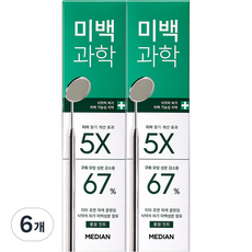 메디안 미백과학 플럼민트향 치약, 100g, 6개