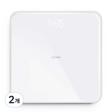 앳플리 디지털 LED 체중계, T3, 화이트, 2개