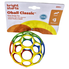 Oball 4吋魔力洞動球, 易於抓握玩具, 不含BPA, 適用於6個月以上嬰幼兒, 4 x 4 x 4cm, M63476, 1個