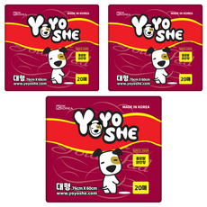 Yoyosh 大款寵物排便墊 3入, 20入, 1組