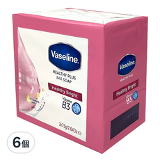 Vaseline 凡士林香皂/健康亮白75g*3塊, 溫和潔淨, 亮白柔嫩, 75g, 6個