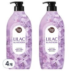 샤워메이트 퍼플플라워 퍼퓸 바디워시 라벤더 라일락 향, 900g, 4개 900ml, 4개