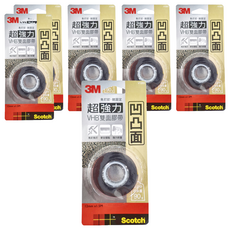 3M Scotch 超強力VHB雙面膠帶 凹凸表面專用 V1203，12mm x 1.5M，超強黏性，可承重90g, 6捲