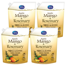 키친솝 애플망고 앤 로즈마리 친환경 주방세제, 1.2L, 4개 1.2L, 4개