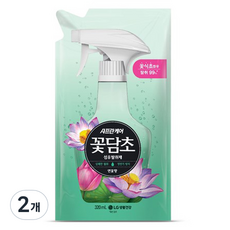 샤프란 꽃담초 섬유탈취제 연꽃향 리필, 320ml, 2개