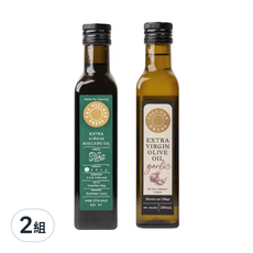 THE VILLAGE PRESS 頂級冷壓初黃金酪梨油+蒜香風味橄欖油 Set, 2組